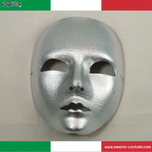 Mască pentru Față Metalizată Argintie