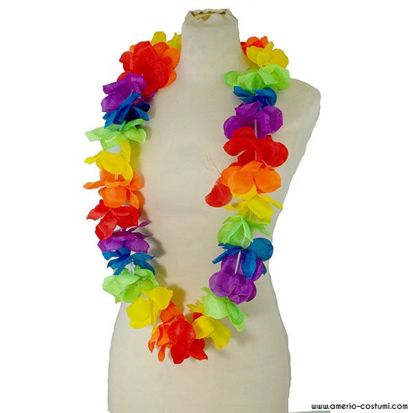Collar hawaiano de bienvenida multicolor: Accesorios,y disfraces originales  baratos - Vegaoo