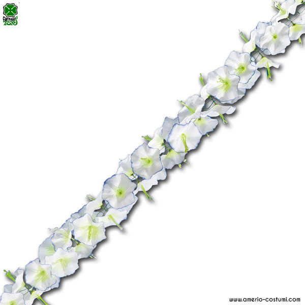 Hawaii garland in White fabric - 210 cm