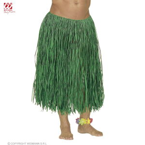 Falda hawaiana de rafia 78 cm Verde