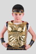Armură romană mică, aurie, 38x30 cm față