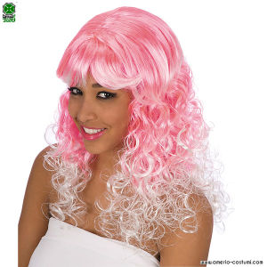 Perruque rose et blanche CANDY GIRL
