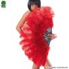 Extra Luxury Feather Fan 90 cm Red