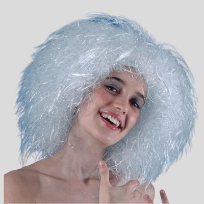 WHITE WIG WITH LAME'