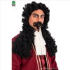 Captain Hook Perücke mit Schnurrbart
