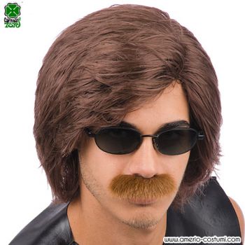Perruque marron pour homme