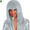 FLASH LAME' LONG SILVER WIG