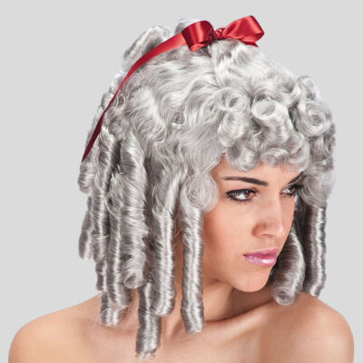 Grey Lady Wig with Curls