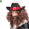 Wig Musketeer with lace and mustache