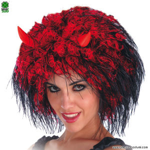 RED DEVIL HORNED WIG