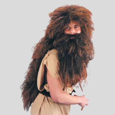 Perruque sauvage avec barbe