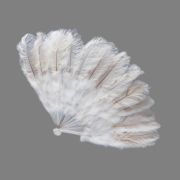 Éventail Extra Luxe en Plumes 90 cm Blanc