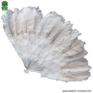 Extra Luxury Feather Fan 90 cm White