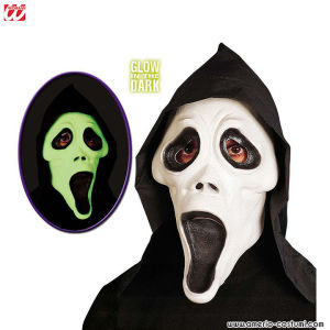 GLOWING GHOST HOODED MASK
