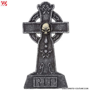 Cross Tombstone with skull