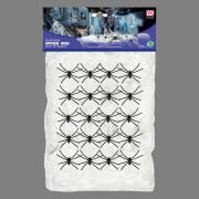 Spider Web with 20 Spiders – 500 g White