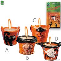 Pumpkin candle holder