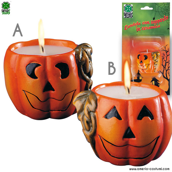 Pumpkin candle holder