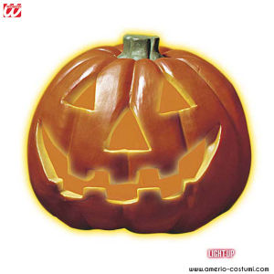Plastic Pumpkin with light 20 cm