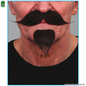 Moustache noire et bouc