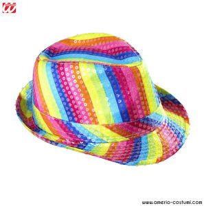 FEDORA MIT REGENBOGEN-PAILLETTEN