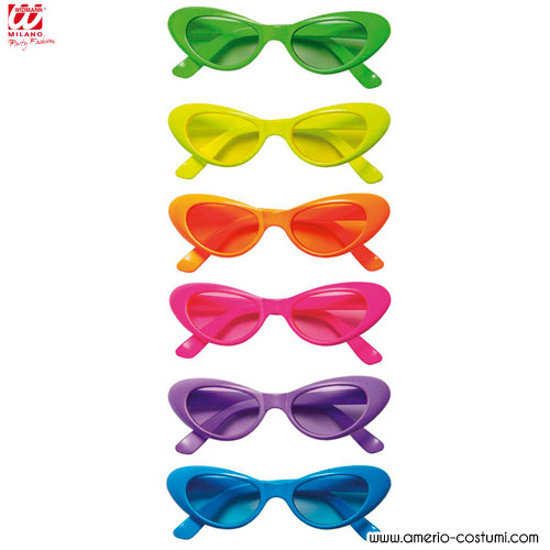 OCCHIALI FLUORESCENTI CON LENTI OCCHI DI GATTO - Main Image