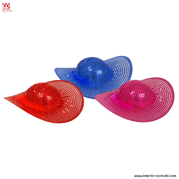 SOMBRERO DE MUJER CON LENTEJUELAS - disponible. 3 mods.