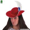Sombrero MOSQUETERO - ROJO