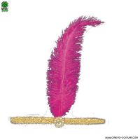 FAIXA CHARLESTON COM PENA E DIADEMA