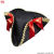 Pirate Tricorn Hat with Gold Finish and Bows