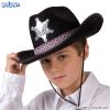 COWBOY HAT SHERIFF JUNIOR - BLACK