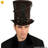 Steampunk Hat with Brown Chains and Buckle