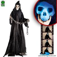 Klangskelett mit Kette und leuchtendem Drehkopf