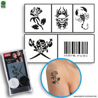 TATUAJE CON PLANTILLA Y FIJADOR - div. mod. disponible