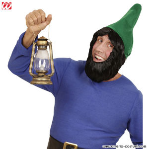 Conjunto de gnomos de jardín verdes