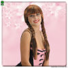 Wig WITH VERY LONG BRAIDS AND FRINGE - BROWN