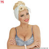 Perucă Pin Up Girl Rockabilly cu eșarfă blondă