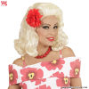 Pin Up Girl Rockabilly Wig with Blonde Rose