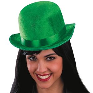 Bowler Hat - Green Velvet
