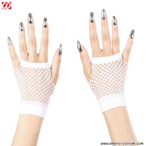 PAAR FINGERLOSE NETZHANDSCHUHE - WEISS