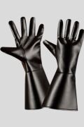 Paire de gants en similicuir noir pour costume