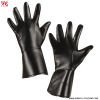 Pair of Black Faux Leather Character Gloves for Children