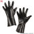 Par de guantes negros de cuero sintético para niños para disfraces