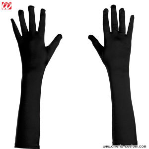 PAIRS OF GLOVES IN STRETCH SATIN - 43 cm - 6 cm.