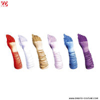 Pair of gloves in stretch satin - ROSSI - 50 cm
