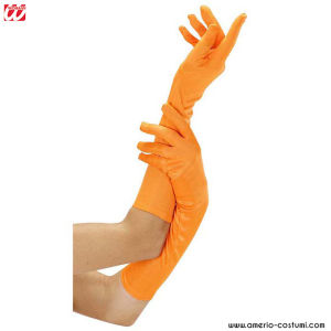 PAIRE DE GANTS NÉON LONGS - ORANGE