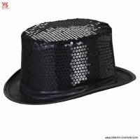 PAILLETTENZYLINDER - SCHWARZ