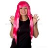 LONG WIG WITH FRINGE - PINK