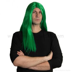 LONG WIG WITH PARADE - GREEN