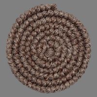 Pelo de lana crespa (trenzado) – Marrón gris oscuro